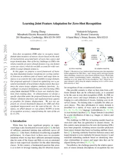 Learning Joint Feature Adaptation for Zero-Shot Recognition