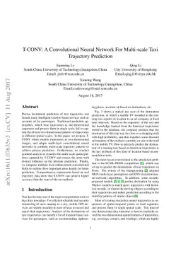 T-CONV: A Convolutional Neural Network For Multi-scale Taxi Trajectory
  Prediction