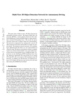 Multi-View 3D Object Detection Network for Autonomous Driving