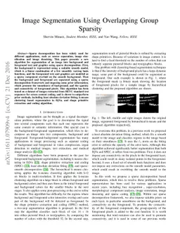 Image Segmentation Using Overlapping Group Sparsity