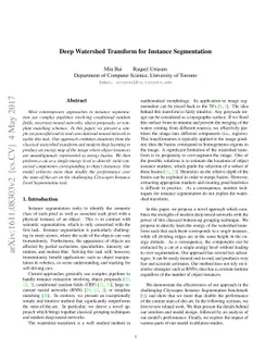 Deep Watershed Transform for Instance Segmentation