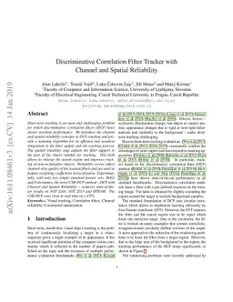 Discriminative Correlation Filter with Channel and Spatial Reliability