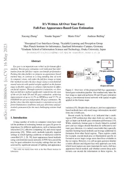 It's Written All Over Your Face: Full-Face Appearance-Based Gaze
  Estimation
