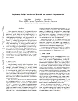 Improving Fully Convolution Network for Semantic Segmentation