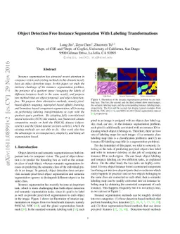 Object Detection Free Instance Segmentation With Labeling
  Transformations