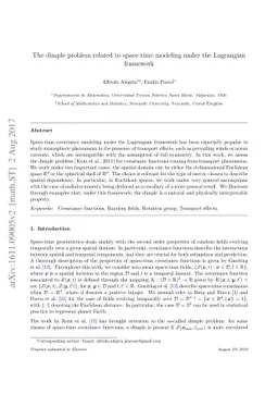 The dimple problem related to space-time modeling under the Lagrangian
  framework