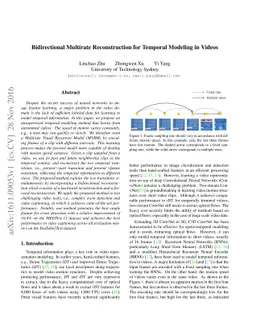 Bidirectional Multirate Reconstruction for Temporal Modeling in Videos