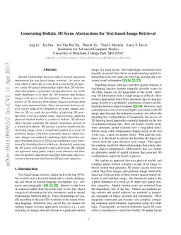 Generating Holistic 3D Scene Abstractions for Text-based Image Retrieval