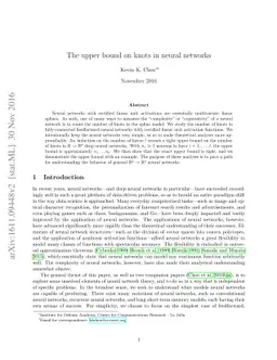 The Upper Bound on Knots in Neural Networks