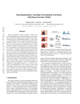 Deep Quantization: Encoding Convolutional Activations with Deep
  Generative Model