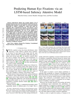 Predicting Human Eye Fixations via an LSTM-based Saliency Attentive
  Model