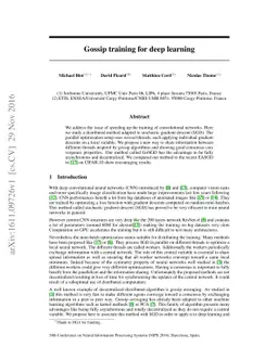 Gossip training for deep learning