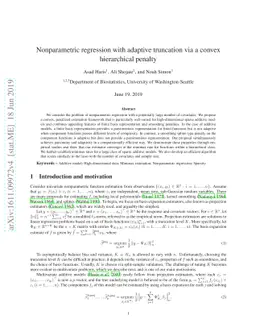 Nonparametric Regression with Adaptive Truncation via a Convex
  Hierarchical Penalty