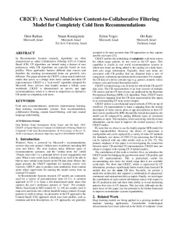 CB2CF: A Neural Multiview Content-to-Collaborative Filtering Model for
  Completely Cold Item Recommendations