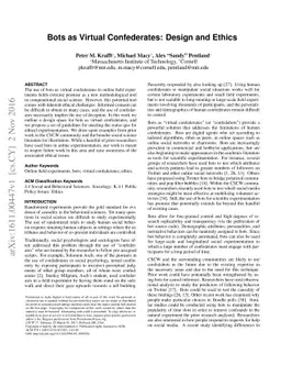 Bots as Virtual Confederates: Design and Ethics