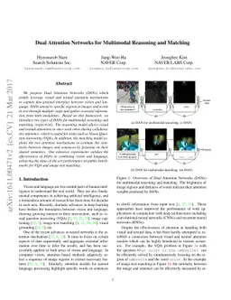 Dual Attention Networks for Multimodal Reasoning and Matching