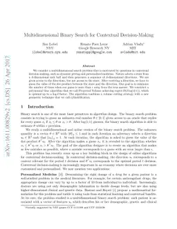 Multidimensional Binary Search for Contextual Decision-Making