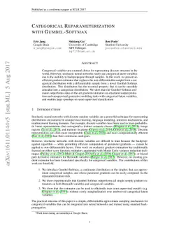 Categorical Reparameterization with Gumbel-Softmax