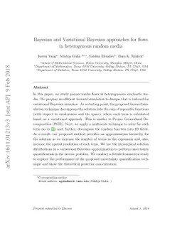 Bayesian and Variational Bayesian approaches for flows in heterogenous
  random media