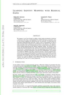 Learning Identity Mappings with Residual Gates