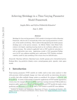 Achieving Shrinkage in a Time-Varying Parameter Model Framework