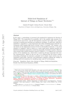 Multi-level Simulation of Internet of Things on Smart Territories