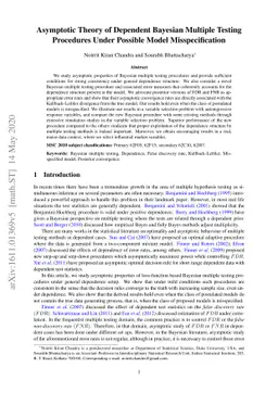 Asymptotic Theory of Dependent Bayesian Multiple Testing Procedures
  Under Possible Model Misspecification