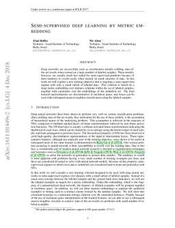 Semi-supervised deep learning by metric embedding