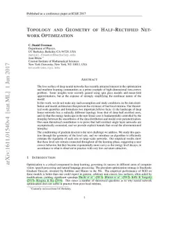 Topology and Geometry of Half-Rectified Network Optimization
