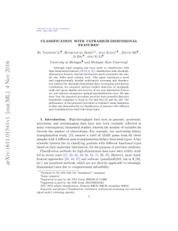 Classification with Ultrahigh-Dimensional Features