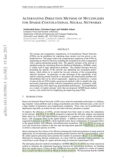 Alternating Direction Method of Multipliers for Sparse Convolutional
  Neural Networks