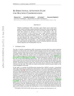 Bidirectional Attention Flow for Machine Comprehension