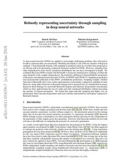 Robustly representing uncertainty in deep neural networks through
  sampling