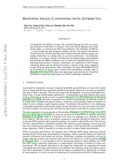 Boosting Image Captioning with Attributes