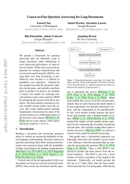 Hierarchical Question Answering for Long Documents