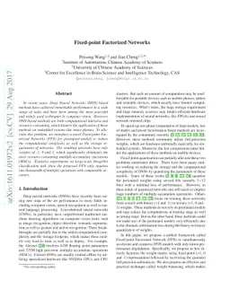 Fixed-point Factorized Networks