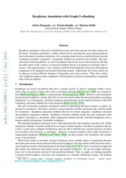 Keyphrase Annotation with Graph Co-Ranking