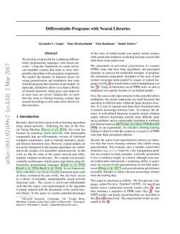Differentiable Programs with Neural Libraries