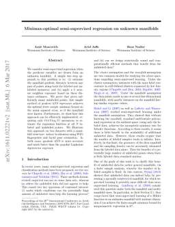 Minimax-optimal semi-supervised regression on unknown manifolds