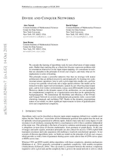 Divide and Conquer Networks