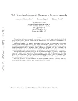 Multidimensional Asymptotic Consensus in Dynamic Networks