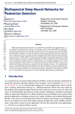 Multispectral Deep Neural Networks for Pedestrian Detection
