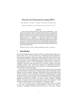 Fractal Art Generation using GPUs