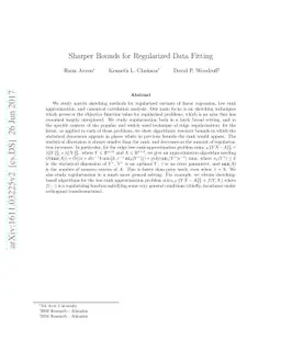 Sharper Bounds for Regularized Data Fitting