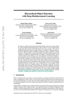 Hierarchical Object Detection with Deep Reinforcement Learning