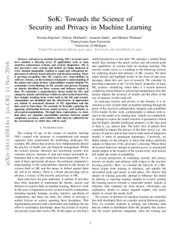 Towards the Science of Security and Privacy in Machine Learning