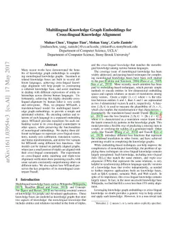 Multilingual Knowledge Graph Embeddings for Cross-lingual Knowledge
  Alignment