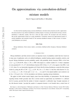 On approximations via convolution-defined mixture models