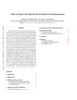Wider or Deeper: Revisiting the ResNet Model for Visual Recognition
