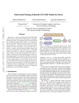 End-to-End Training of Hybrid CNN-CRF Models for Stereo